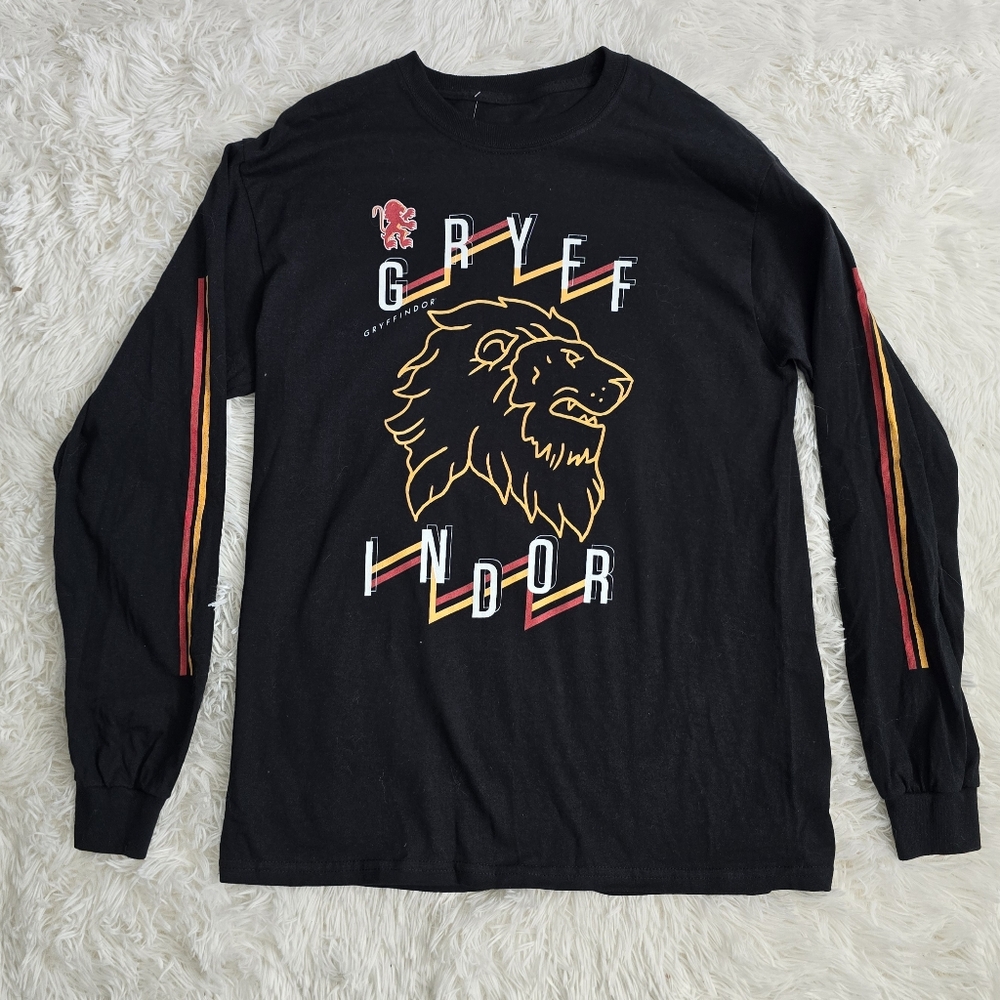 Harry Potter Gryffindor Black Long Sleeve Tee NWT Small‎